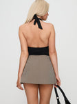 Gigi Skort Beige Pinstripe Tall