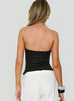 Avedon Trägerloses Top Schwarz