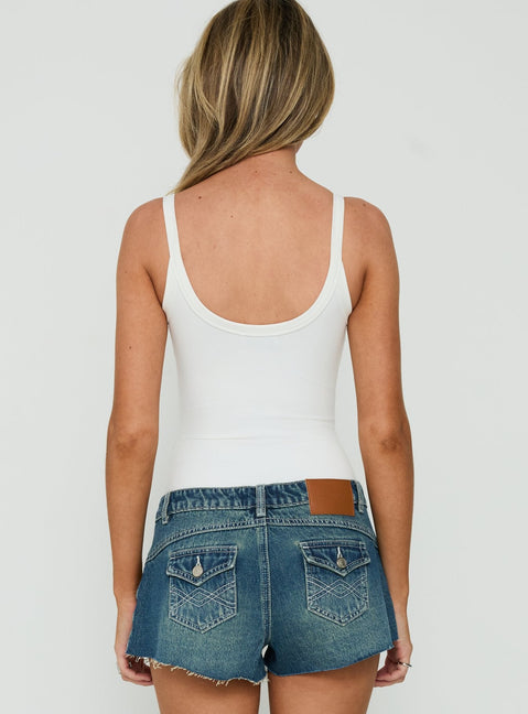 View of Daily Define Kasper Bodysuit White womens-bodysuit featuring sleeveless back view of model wearing Princess Polly