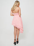 Princess Polly Square Neck  Candyn Asymmetric Mini Dress Pink