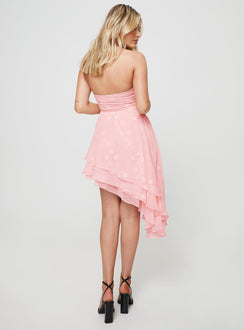 product Princess Polly Square Neck  Candyn Asymmetric Mini Dress Pink