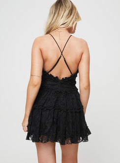 product Princess Polly V-Neck  Hollander Mini Dress Black