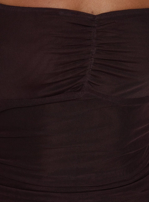 Adriannah Halter Ruched Maxi Dress Plum