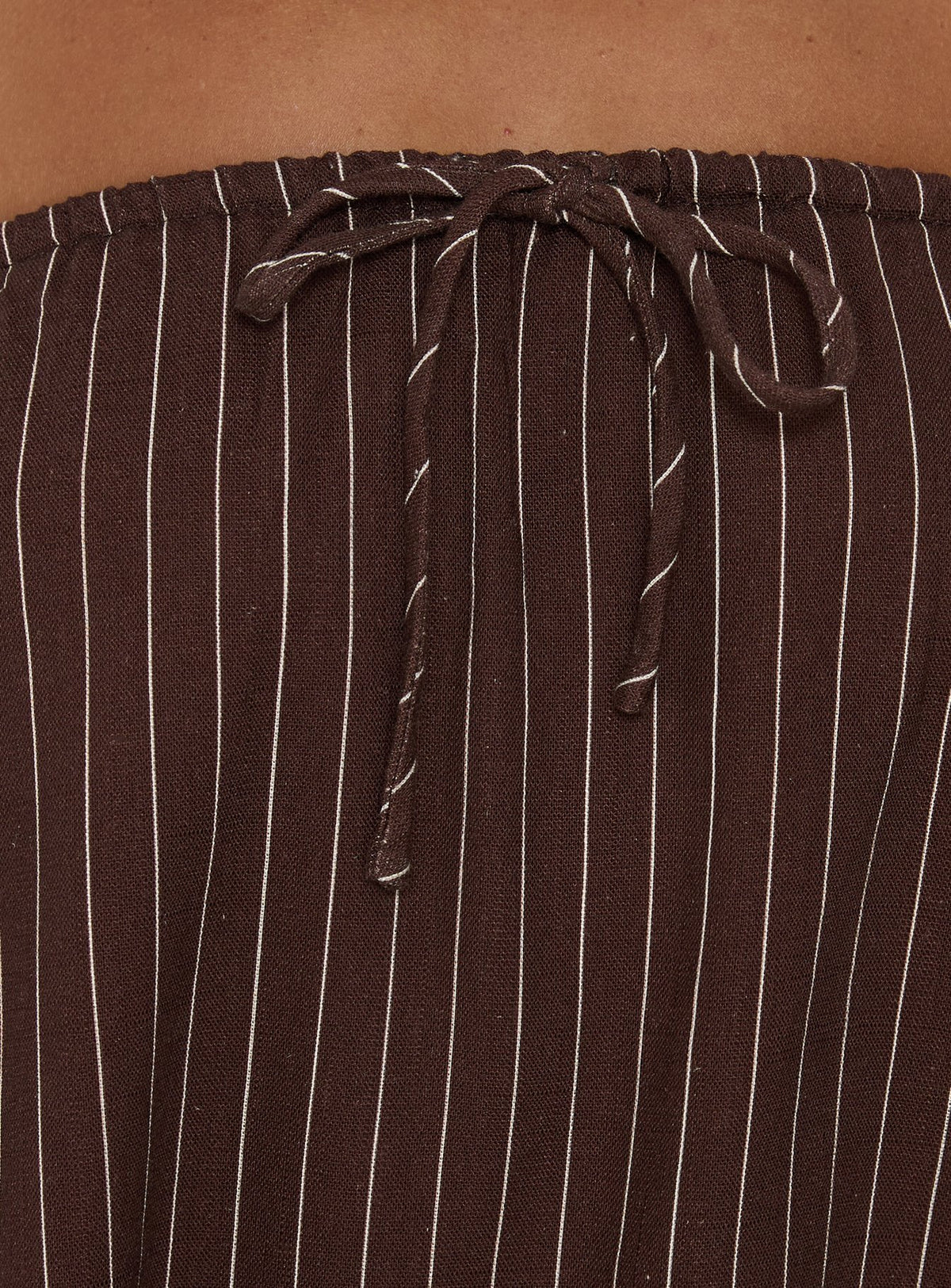 Amibella Boxy Cami Top Braun / Cremefarben gestreift