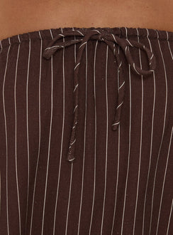 Amibella Boxy Cami Top Braun / Cremefarben gestreift