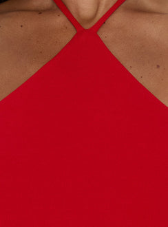 Kylianne Arrowneck Playsuit Red