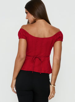 Gysella Off Shoulder Web-Top Rot