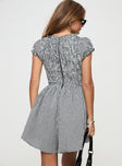 Wescott Gingham Romper Black / White Tall