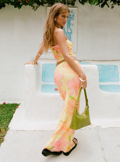 Matching floral set Tube top, elasticated band at bust Mid-rise maxi skirt, thin elasticated band at waist Good stretch, partially lined