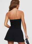 Strapless top Lace trim, ribbon detail at bust, invisible zip fastening at side Non-stretch, lined bust