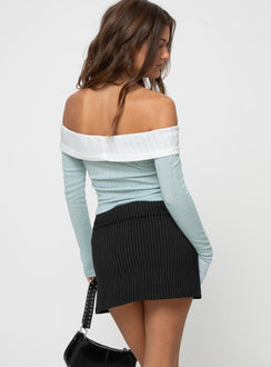 product Roby Pinstripe Skort Black Princess Polly High Waisted Shorts 