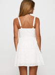 Anabelita Broderie Mini Dress White