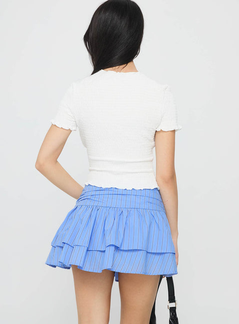 Allegria Layered Skort Blue Stripe