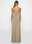 Inka Strapless Maxi Dress Taupe