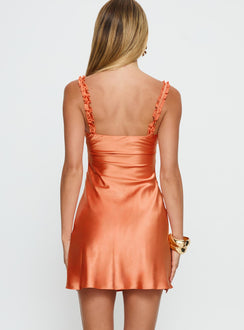 Kalie Frill Mini Dress Orange