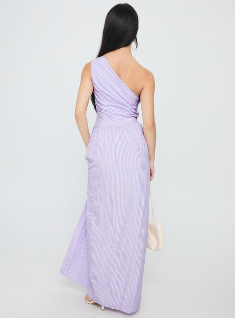 Allicia One Shoulder Maxi Dress Purple