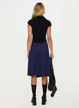 Elaila Pleat Midi Skirt Navy