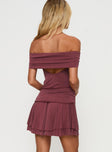 Primadonna Off The Shoulder Mini Dress Mauve