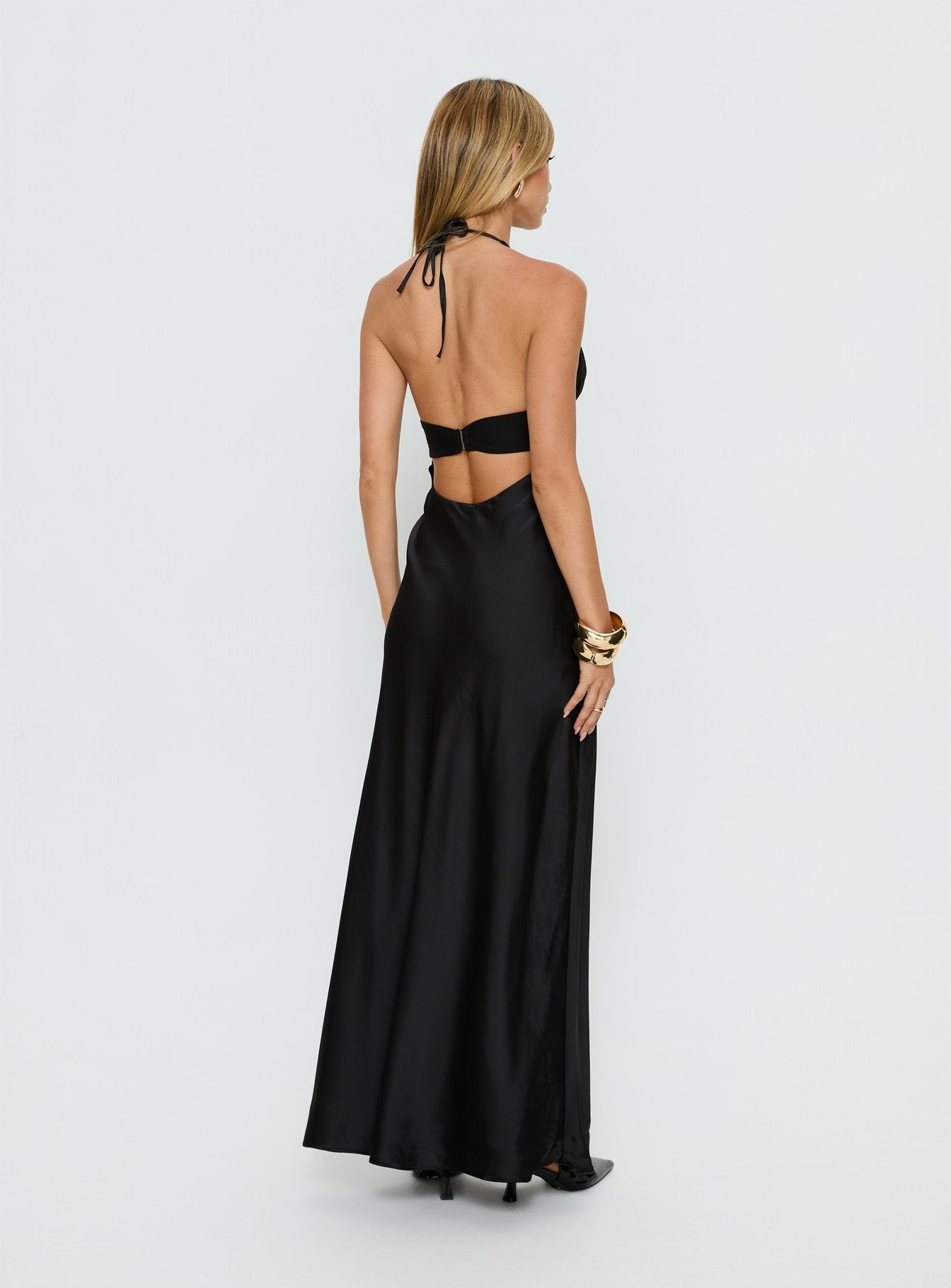 Odyssa Halter Maxi Dress Black