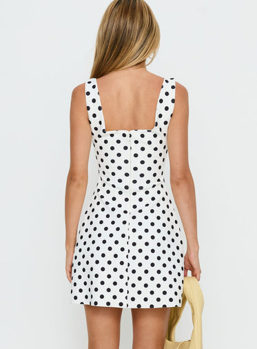 strapless open back dress Landon Mini Dress White