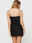 Princess Polly Square Neck  Carvey Mini Dress Black