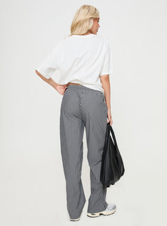 back view of model wearing Princess Polly Cobain Pants Onyx Stripe 