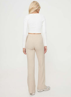 product Princess Polly High Waisted Pants  Montana Knit Pants Cream