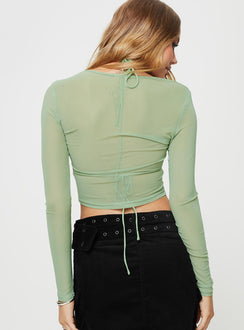 product Princess Polly Sleeveless Square Neck  Tropeo Long Sleeve Top Green