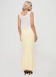 Mercer Linen Blend Maxi Skirt Lemon