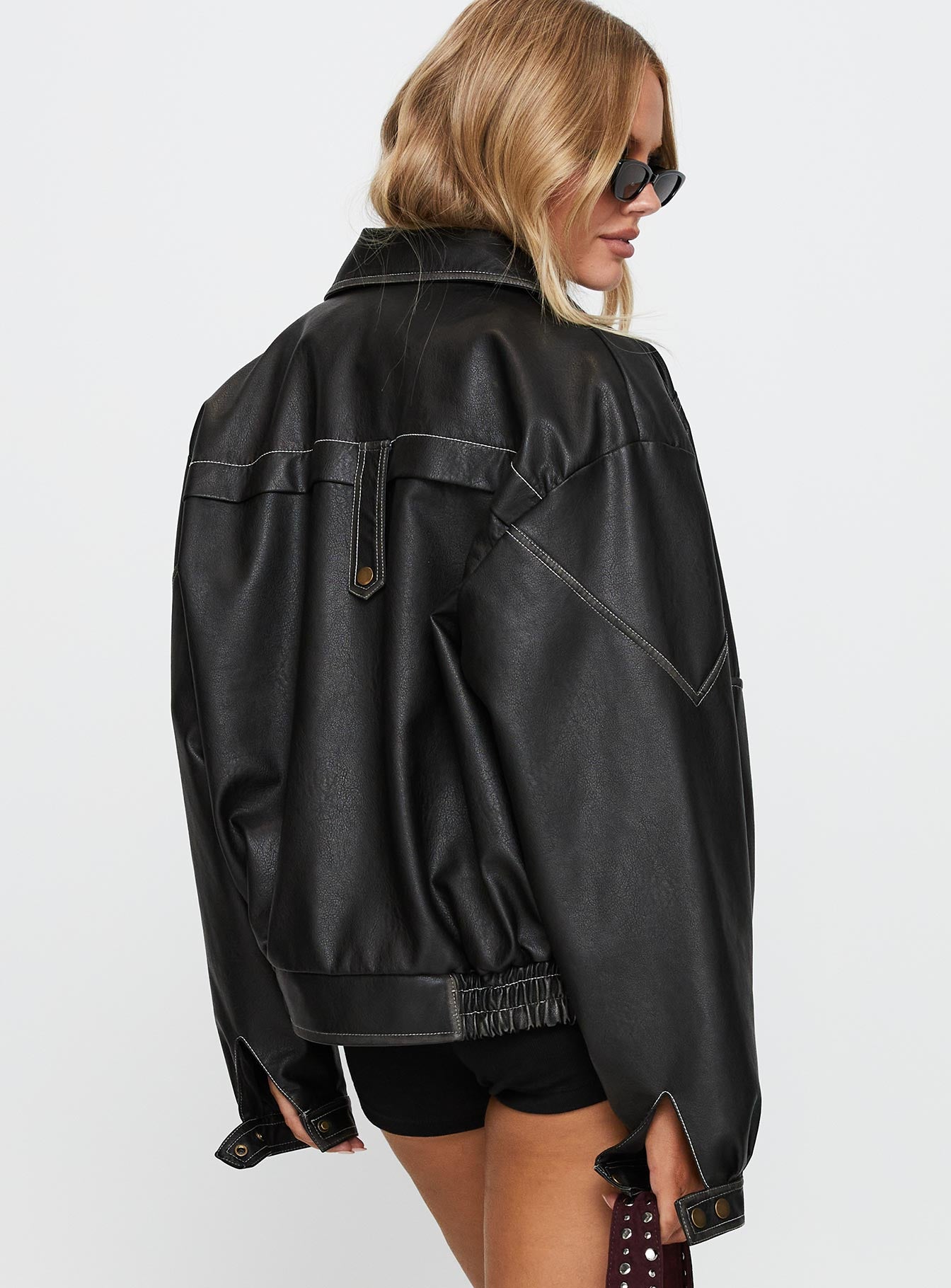 Jaxton Faux Leather Jacket Black
