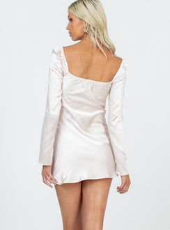 product Princess Polly Boat Neck  Star Power Mini Dress Champagne Tall