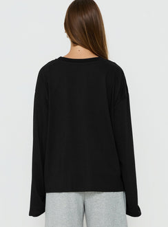 Settle Down Langarmshirt Schwarz