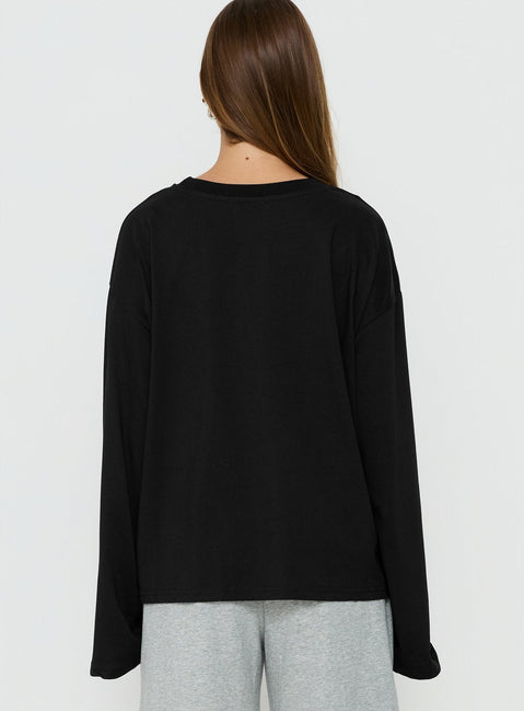 Settle Down Langarmshirt Schwarz