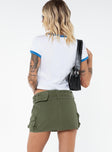 Iconic Cargo Mini Skirt Khaki Tall Princess Polly  Mini 