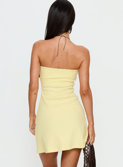 Baseline Strapless Mini Dress Yellow