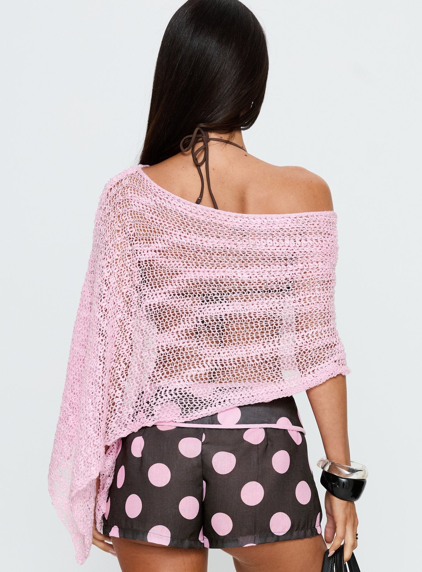 Boni Knit Poncho Soft Pink