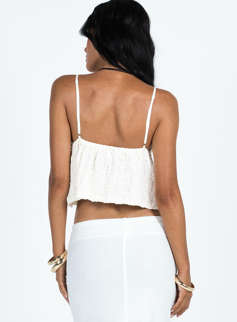 product Princess Polly Sleeveless Square Neck  Kellan Top Cream