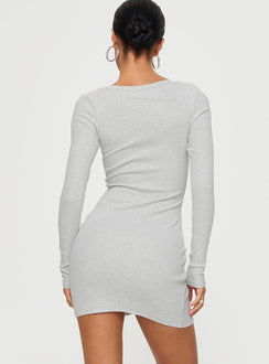 product Princess Polly V-Neck  Passoni Long Sleeve Mini Dress Grey