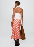 Living Color Maxi Skirt Orange Gingham