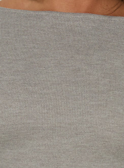 Winslett Low Back Long Sleeve Mini Dress Grey Marle