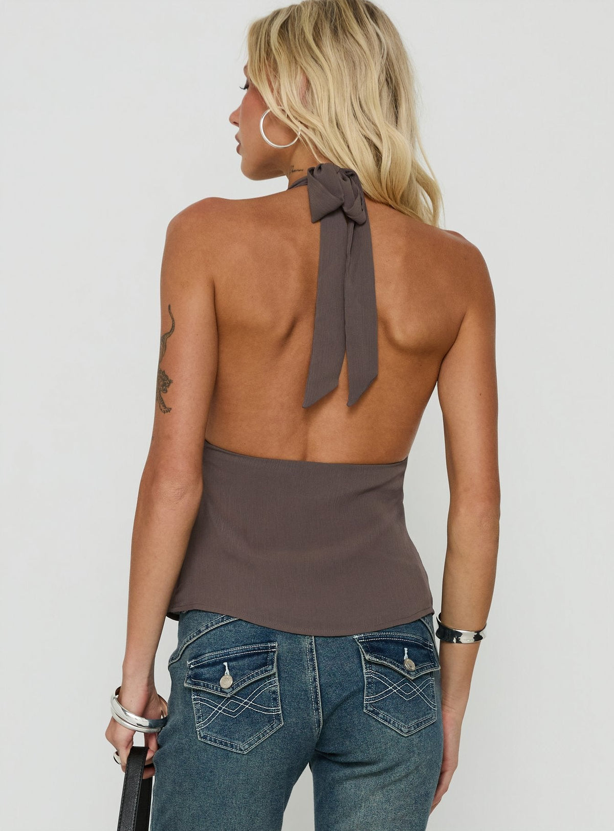 Infinity And Beyond Pailletten-Neckholder-Oberteil Braun