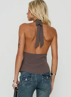 Infinity And Beyond Pailletten-Neckholder-Oberteil Braun