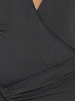 So Major Draped A-Line Maxi Dress Slate