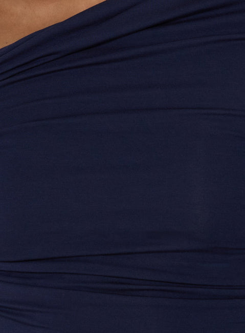 Beller Langarm-Minikleid Marineblau