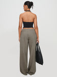 back view of model wearing Princess Polly Paltrow Cargo Pant Washed Brown Petite 