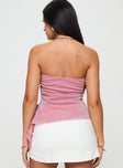 Royal Rose Strapless Top Pink