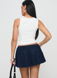 back view of model wearing Princess Polly Ghost Mini Skirt Mineral Mini Skirts 