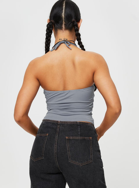 product Princess Polly Sleeveless Square Neck  Halt It Top Blue