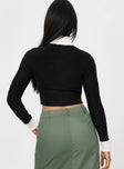 product Meggie Polo Knit Sweater Black Princess Polly  Cropped 