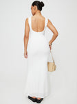 Knit maxi dress High neckline, fixed shoulder straps, low back Good stretch, fully lined